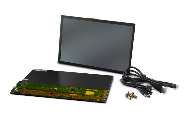 Image of custom touch screen display with cables